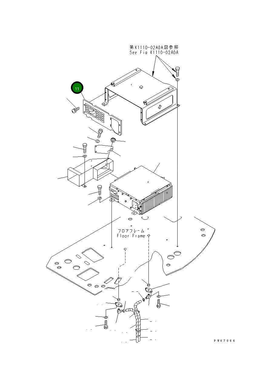 Крышка 21J-979-1131 Komatsu