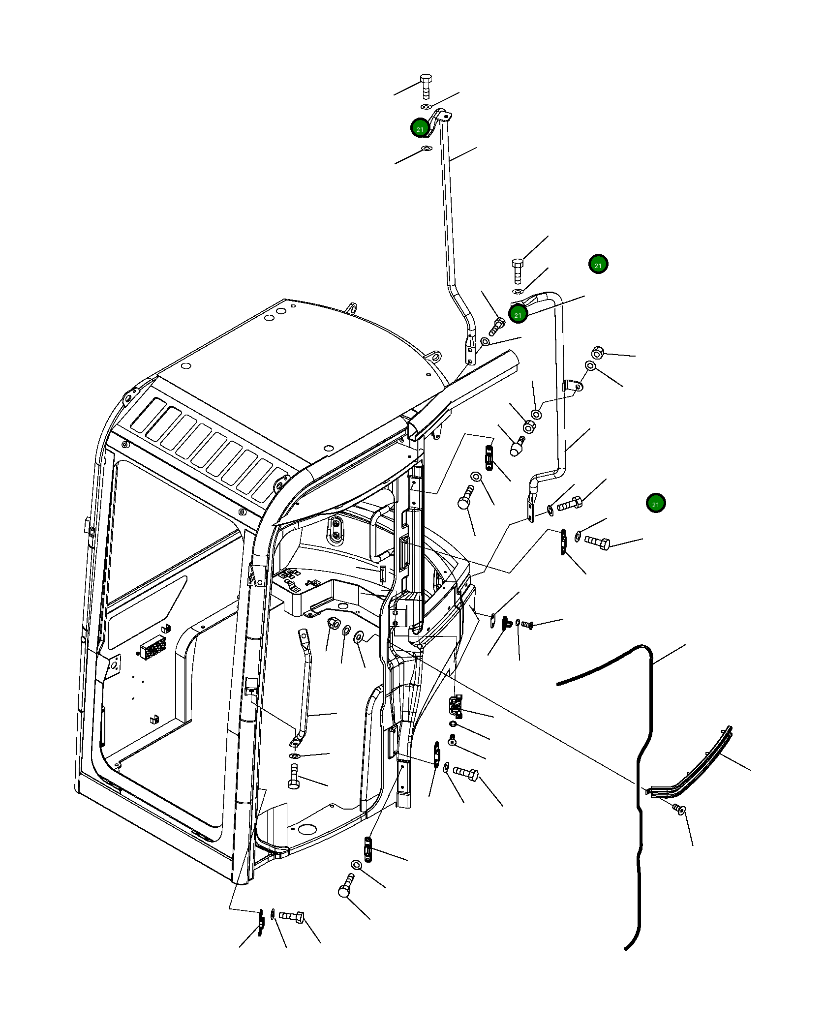 Болт 21W-54-R2280 Komatsu