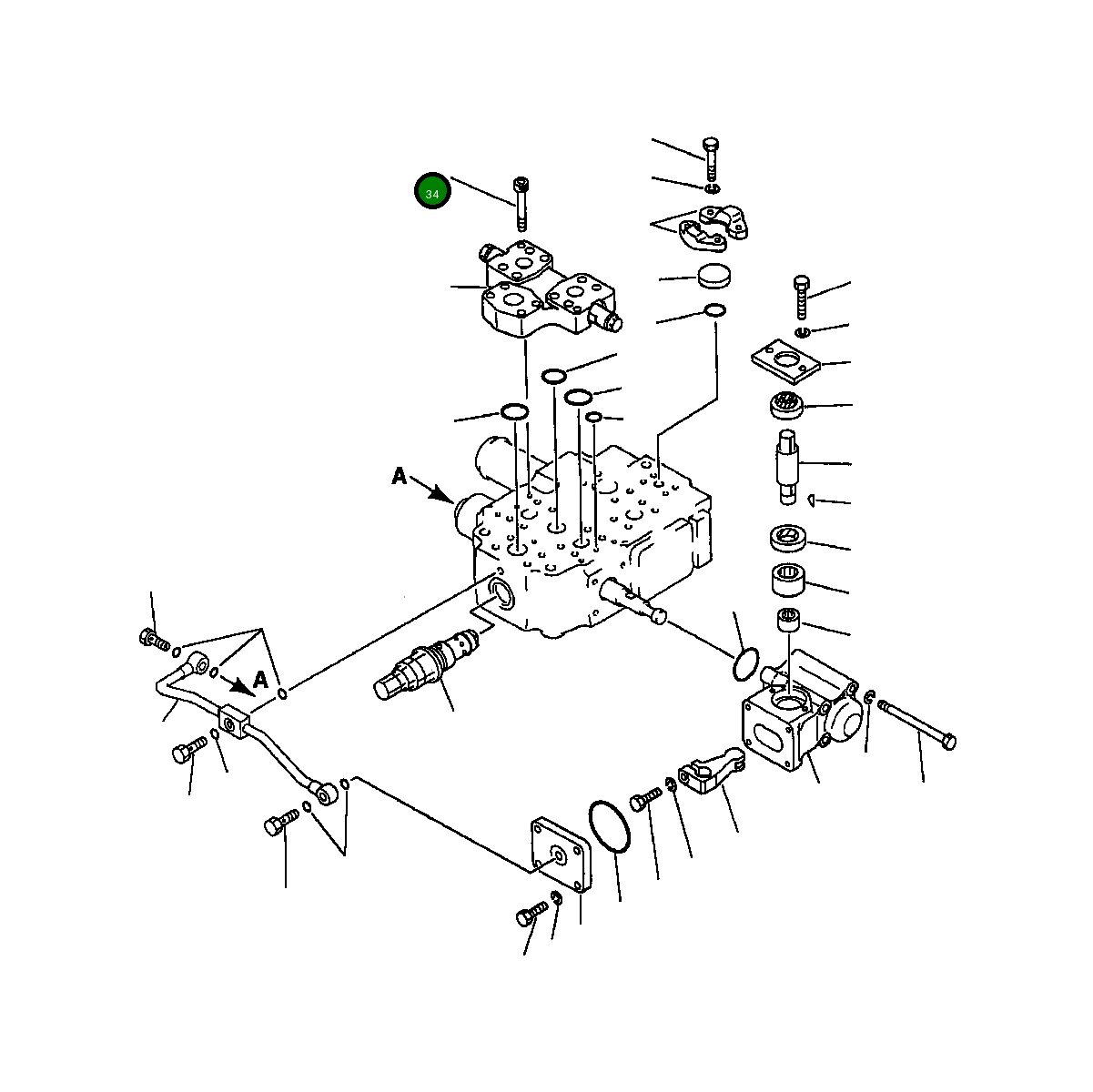 Болт 702-23-21490  Komatsu