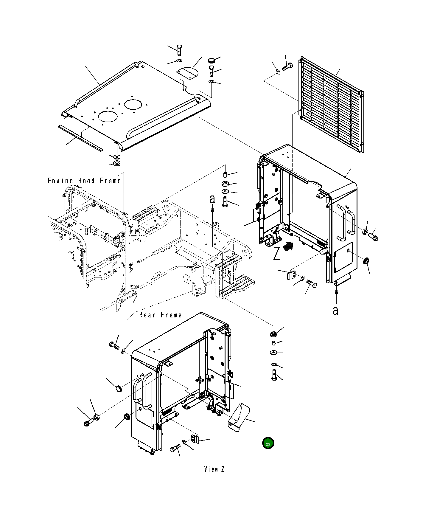 Крышка 23H-54-11270  Komatsu