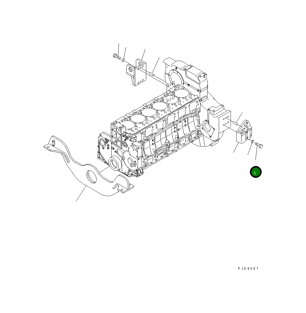 Болт 01010-61895  Komatsu