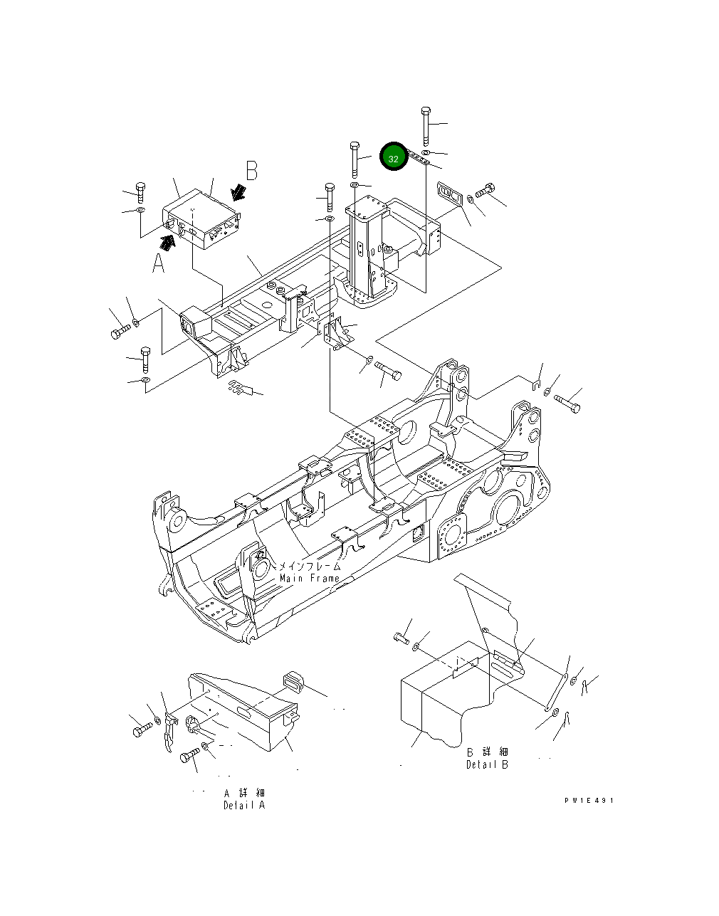 Болт 01011-83945 Komatsu