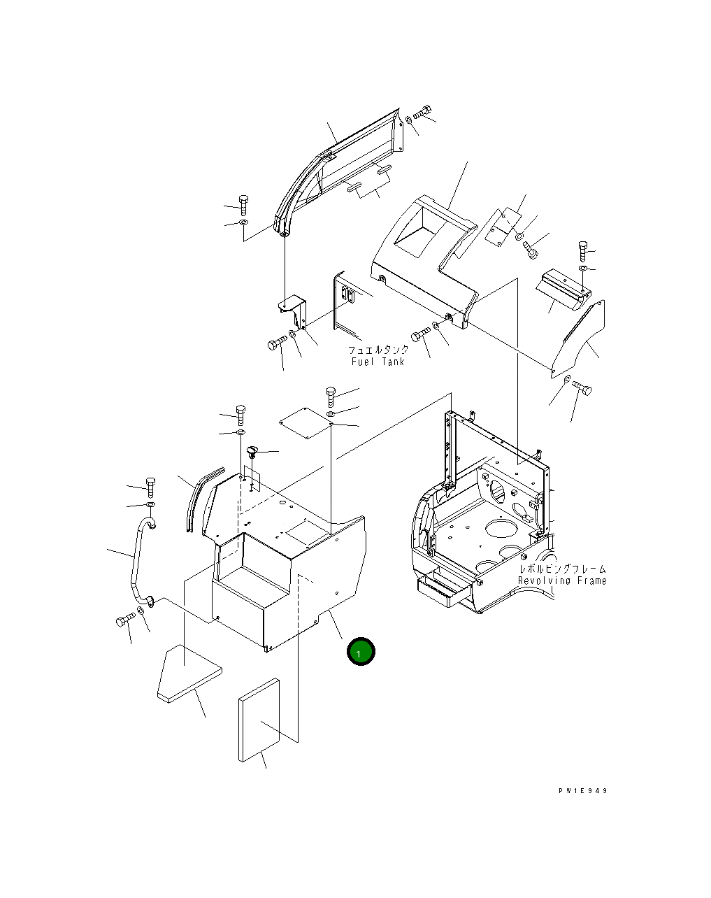 Крышка 22U-54-24132NK Komatsu