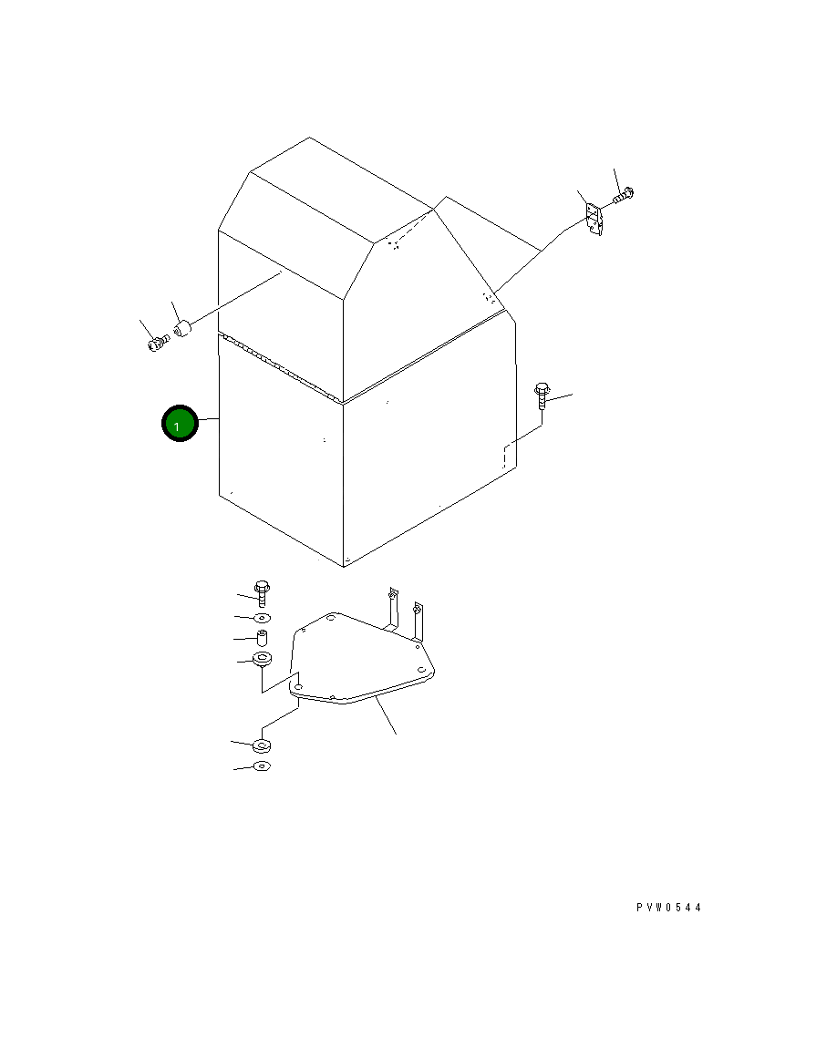 Крышка 42C-S95-1115 Komatsu