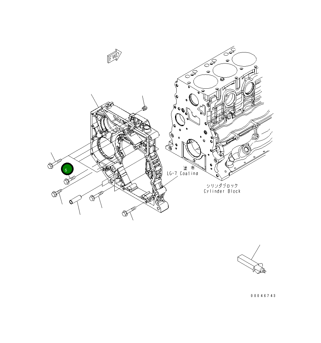 Болт 01435-61030 Komatsu