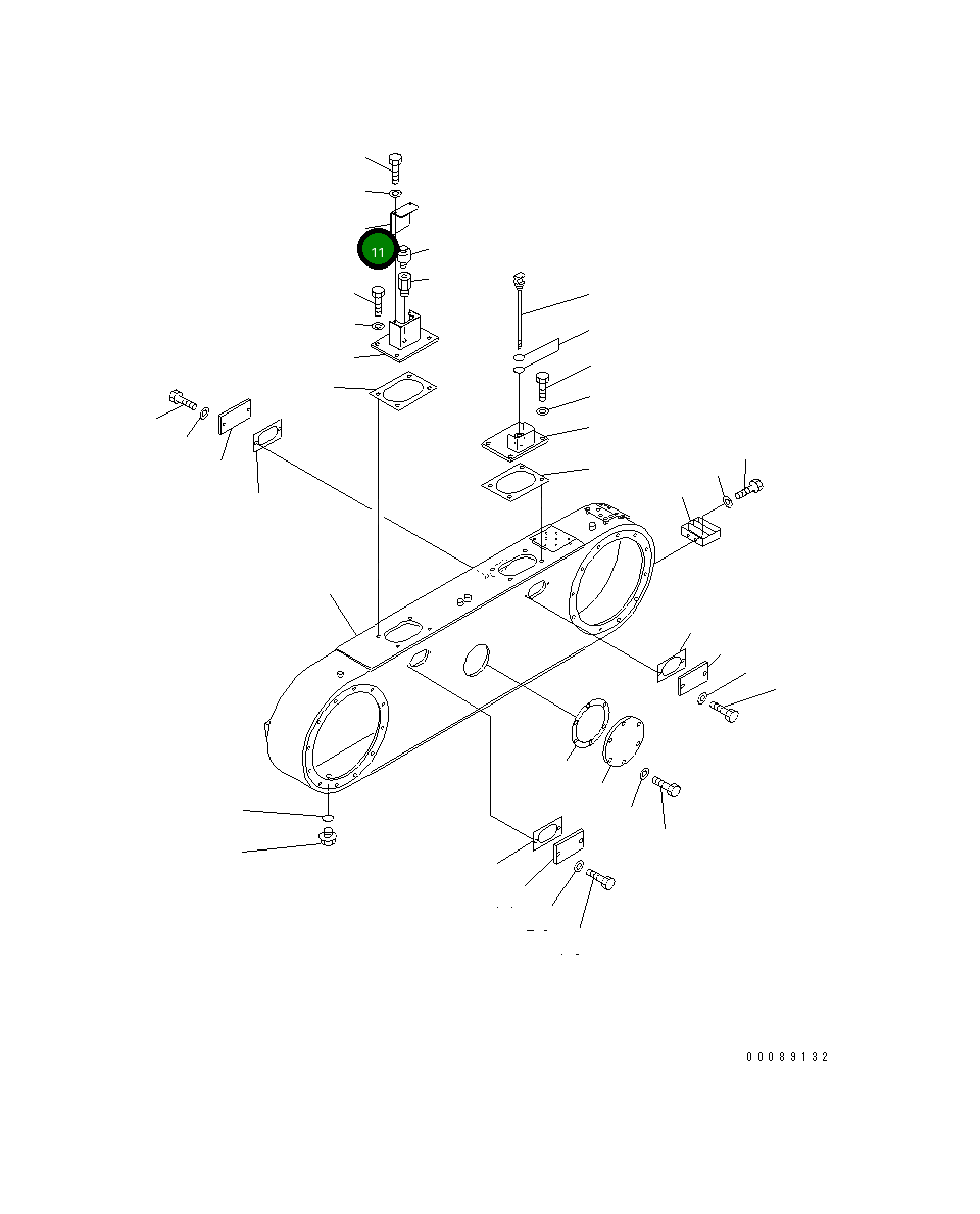 Крышка 235-25-45160  Komatsu
