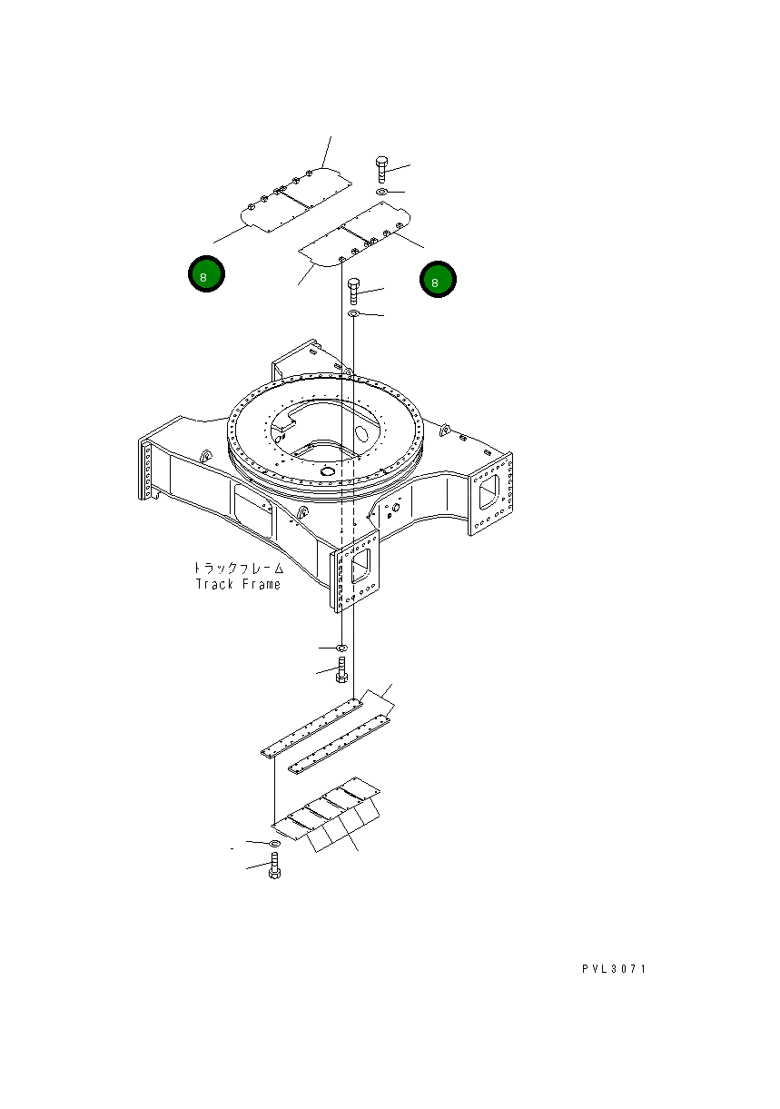 Крышка 21T-30-71270 Komatsu