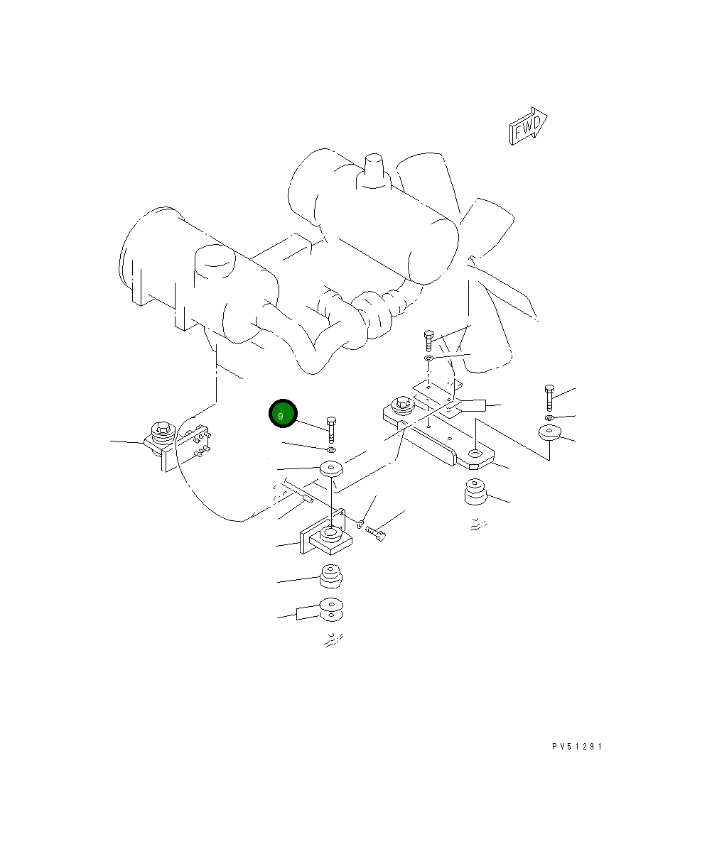Болт 01011-52445 Komatsu