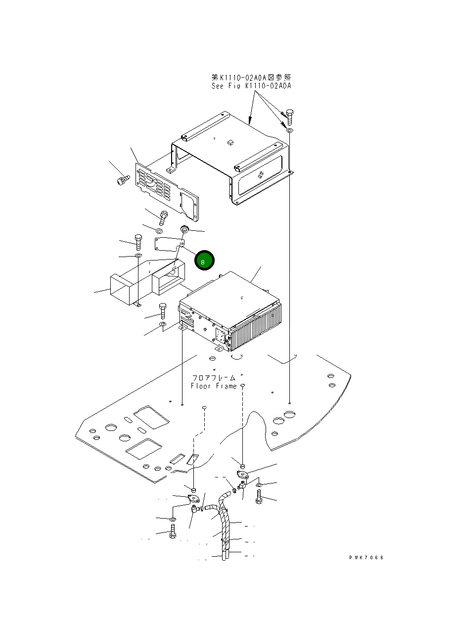 Крышка 21J-979-1170 Komatsu