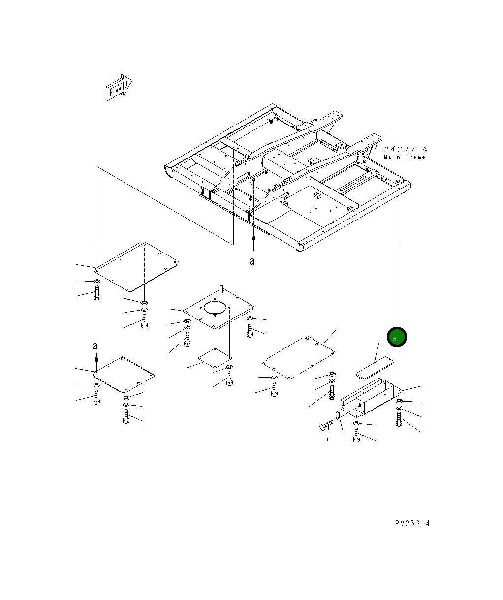 Крышка 20Y-54-28611 Komatsu