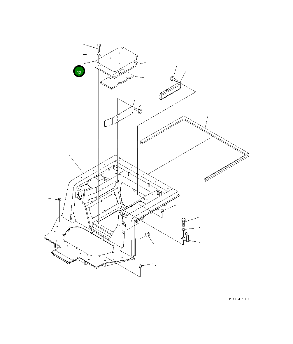Крышка 195-57-41450 Komatsu
