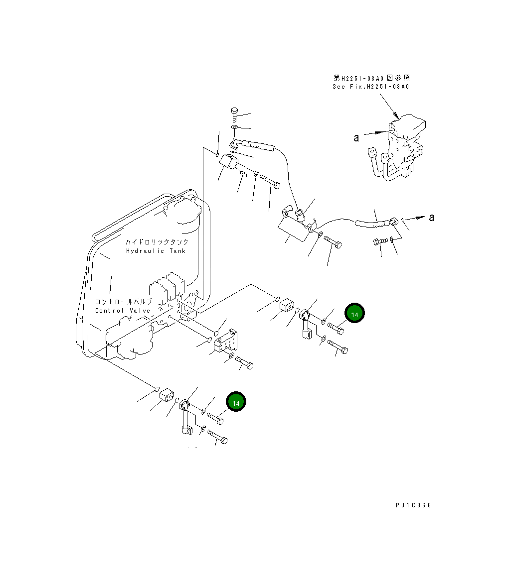 Болт 125-15-36410 Komatsu