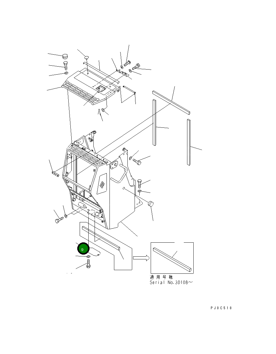 Крышка 124-54-61230  Komatsu