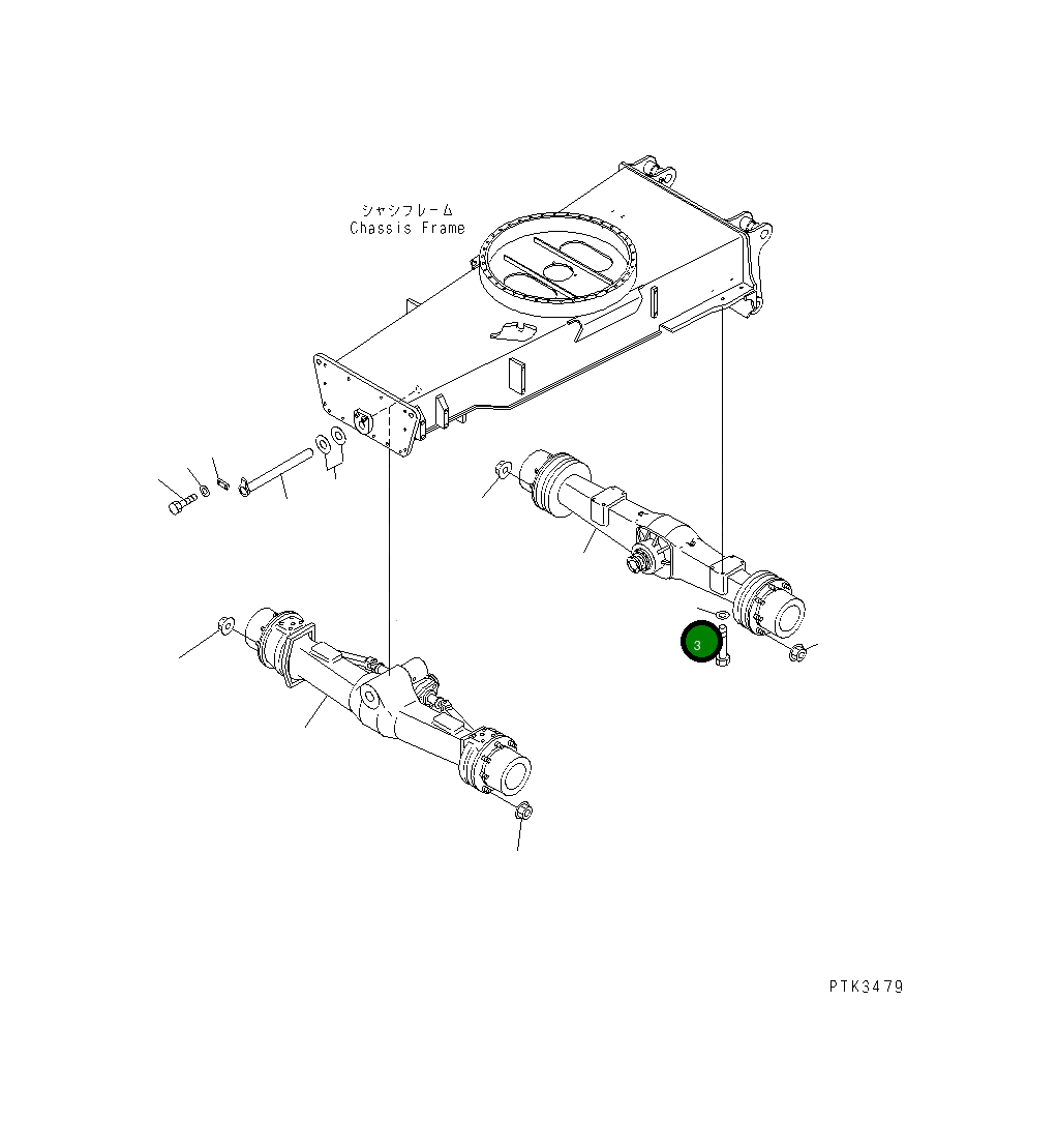 Болт 20E-47-K1262 Komatsu