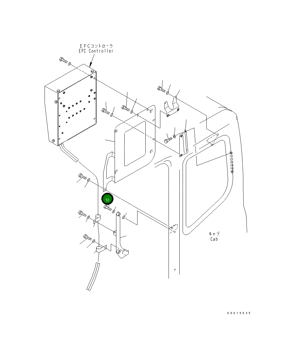 Болт 01010-D0835 Komatsu