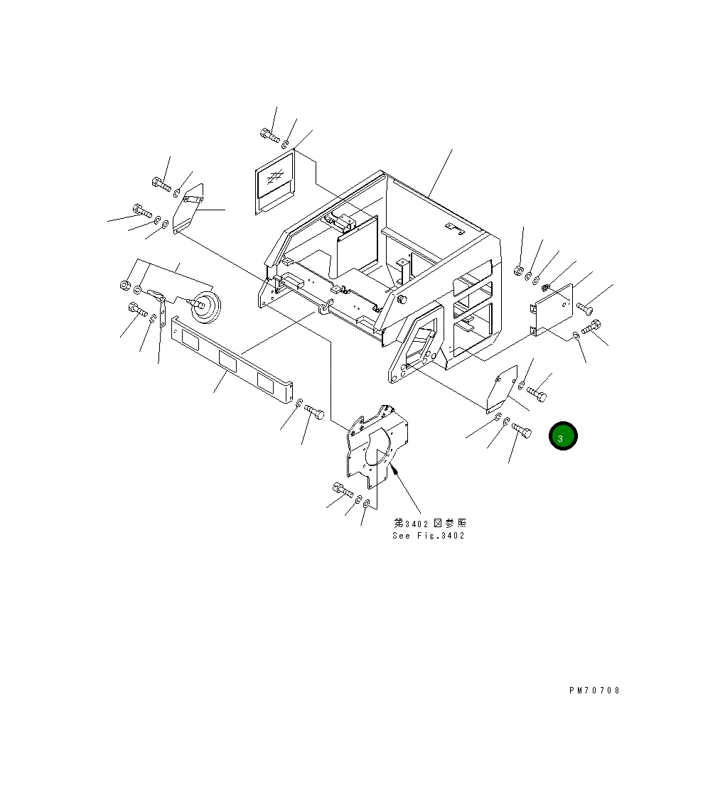 Крышка 2691-1-43600 Komatsu