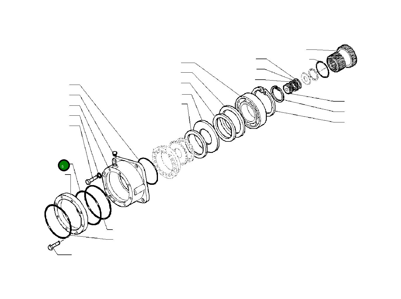 Кольцо уплотнительное (O-Ring) 20G-22-31490 Komatsu