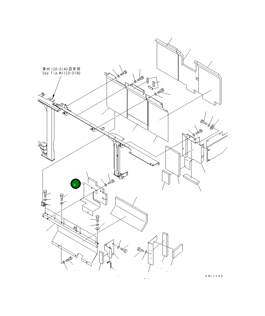 Крышка 21M-54-11450  Komatsu