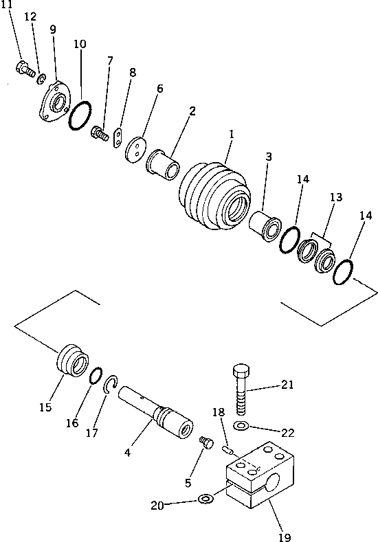 Болт 01011-52020  Komatsu