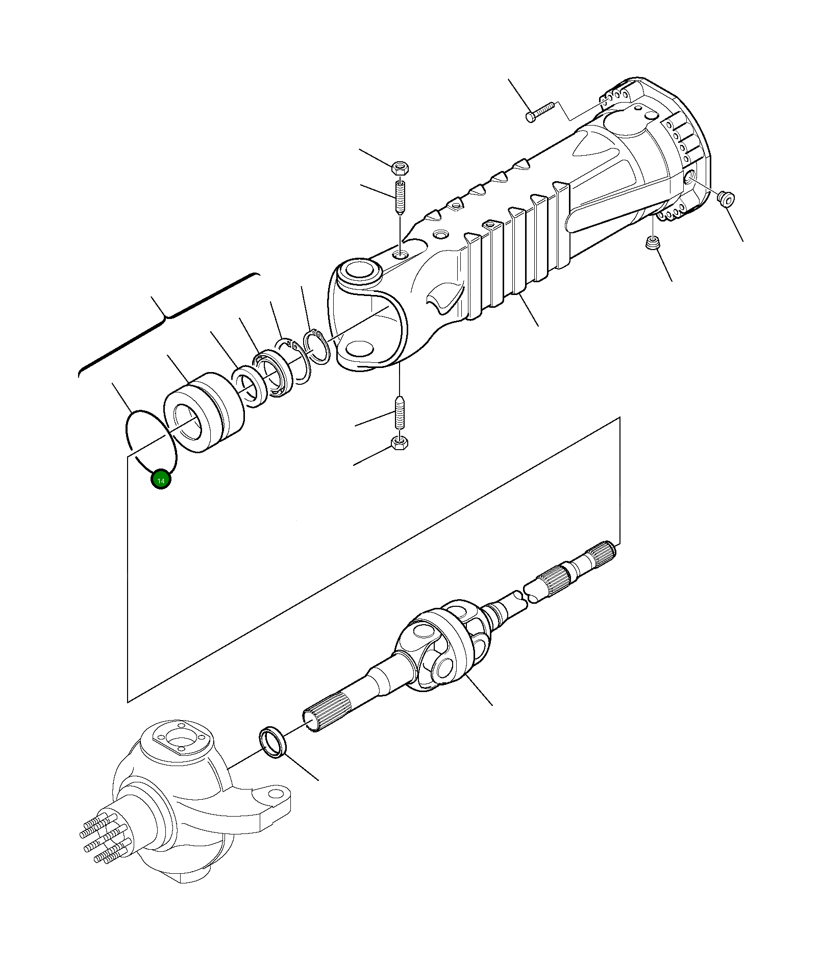 Кольцо уплотнительное (O-Ring) HU1051389 Komatsu