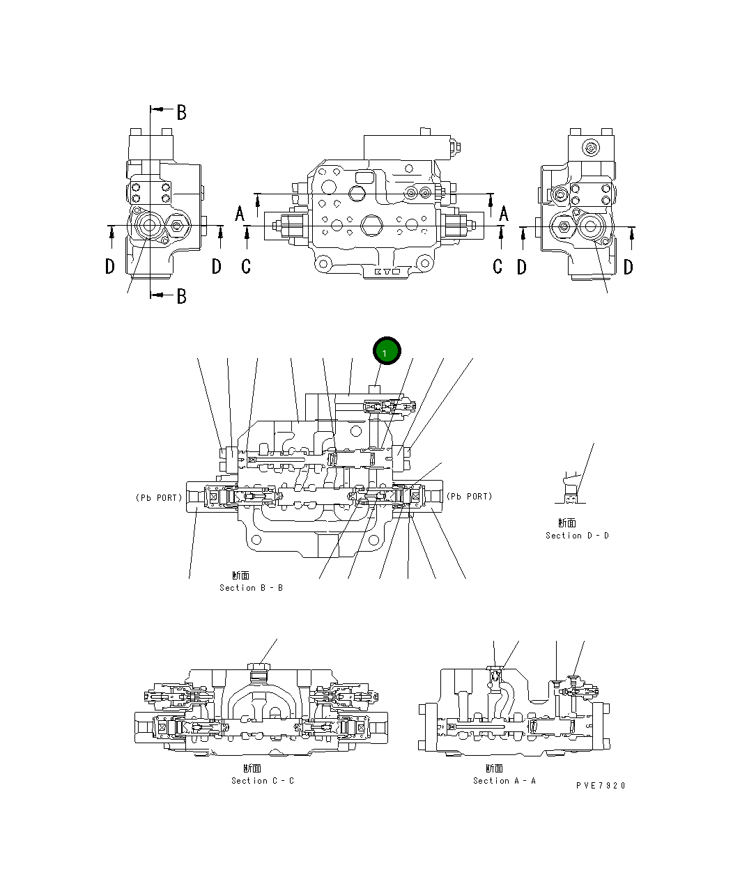 Болт KB92703-14701  Komatsu