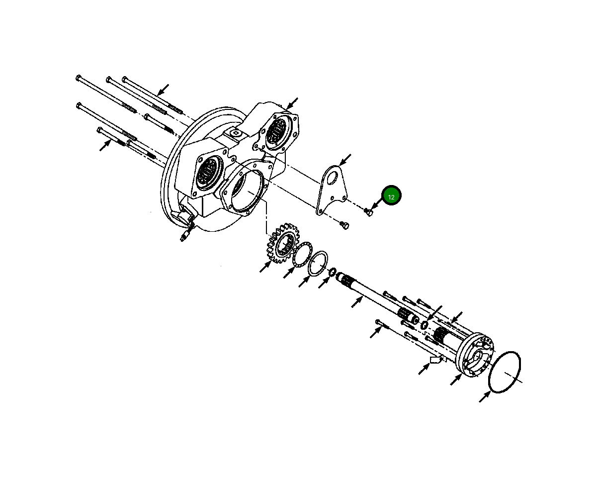 Болт 970 736 R1 Komatsu