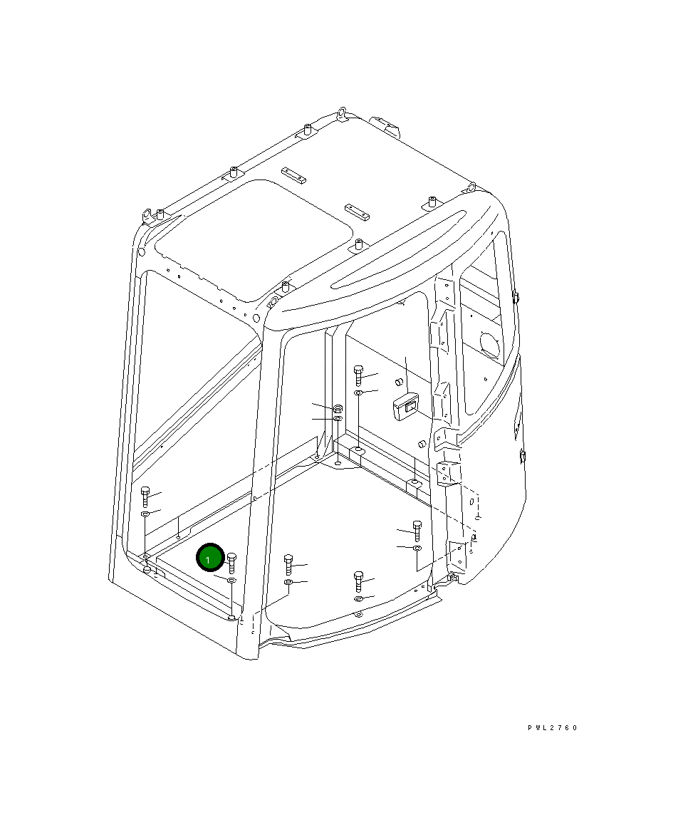 Болт 01011-D1000  Komatsu