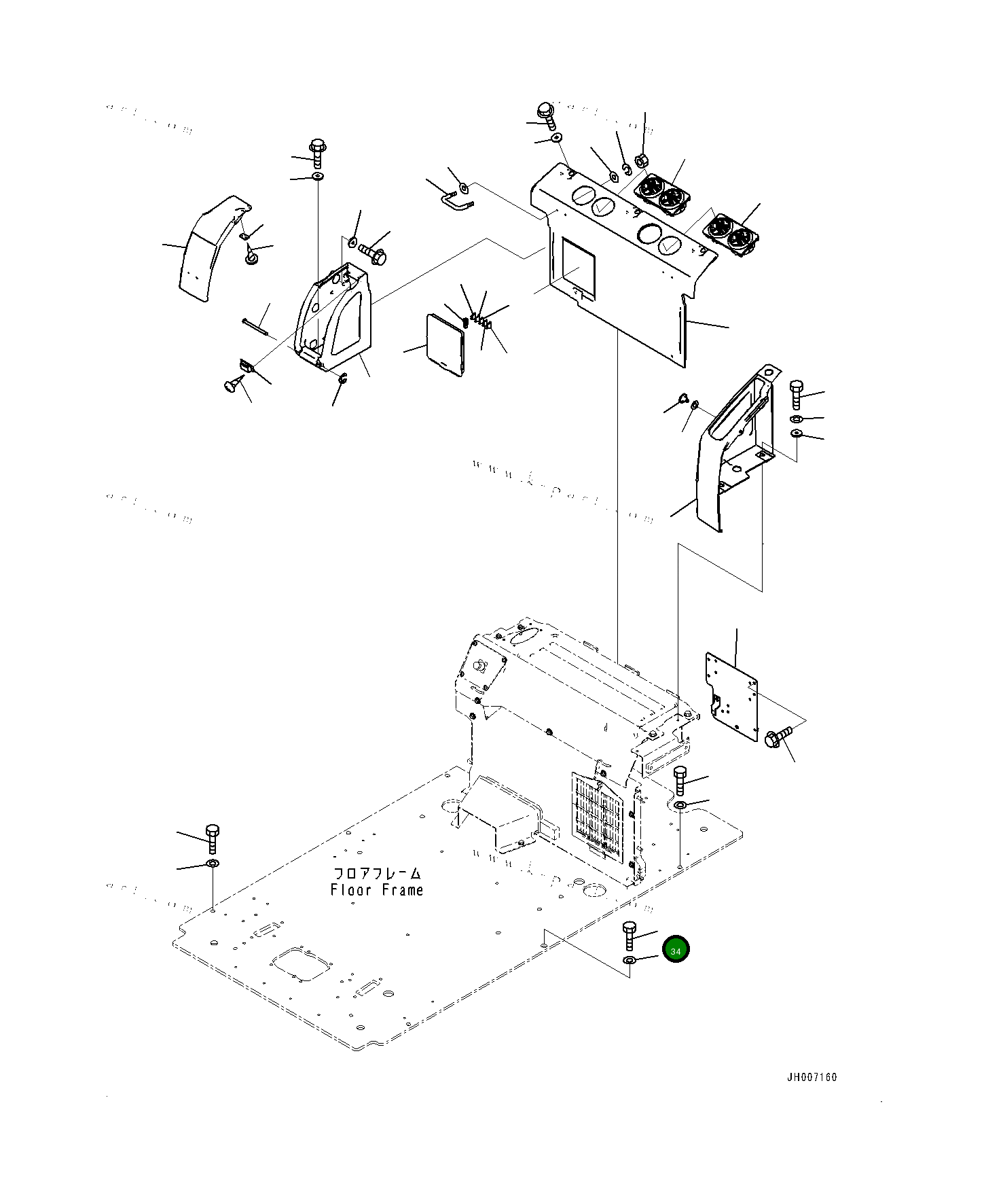 Болт 01010D1650  Komatsu