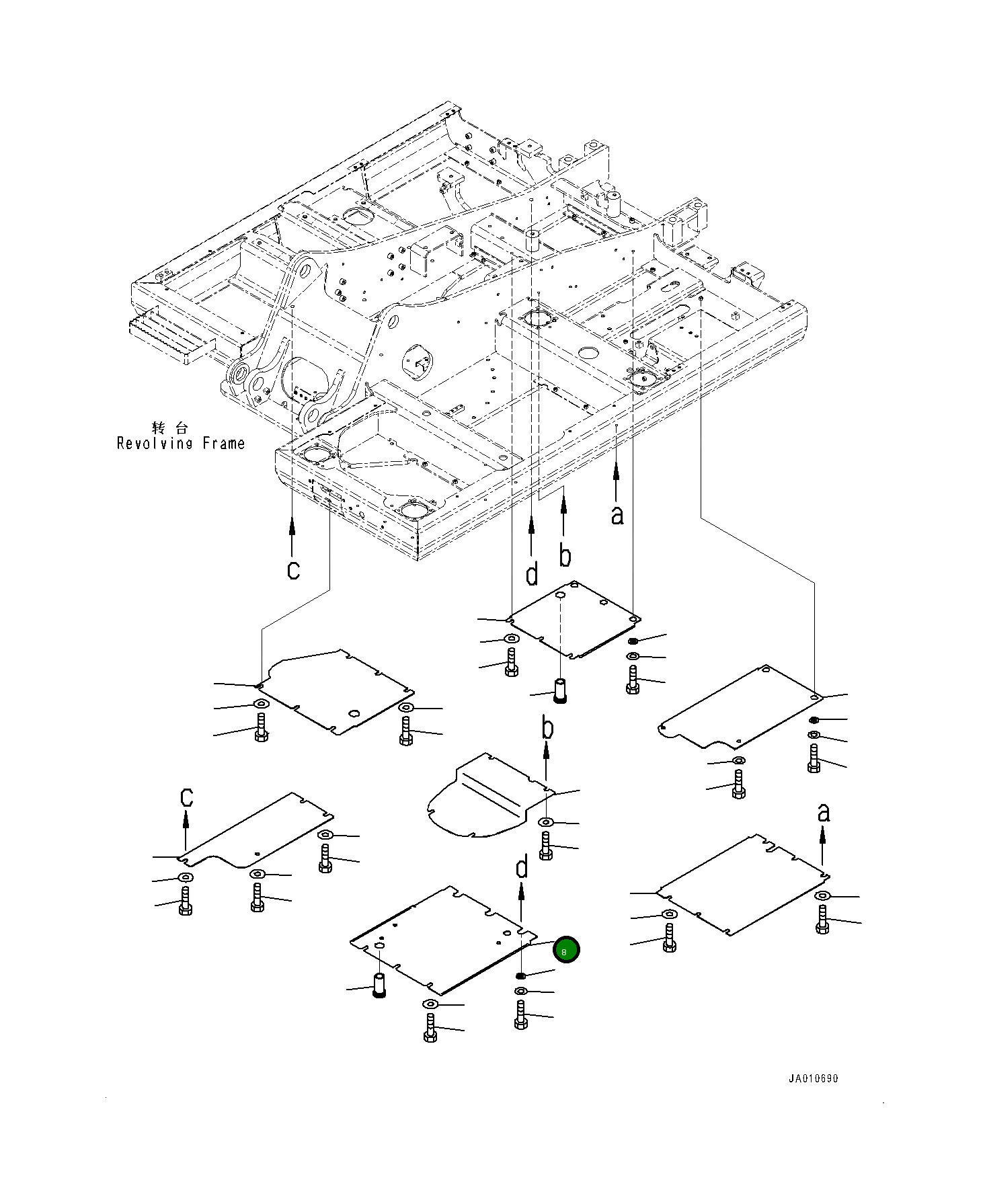 Крышка 203-54-16131 Komatsu