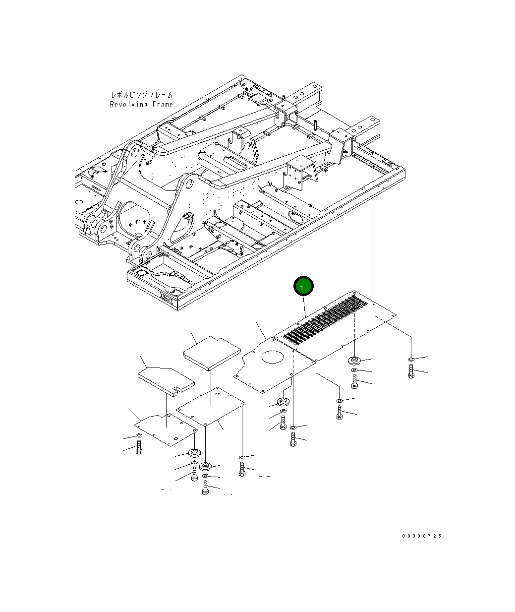 Крышка 21M-54-13432 Komatsu
