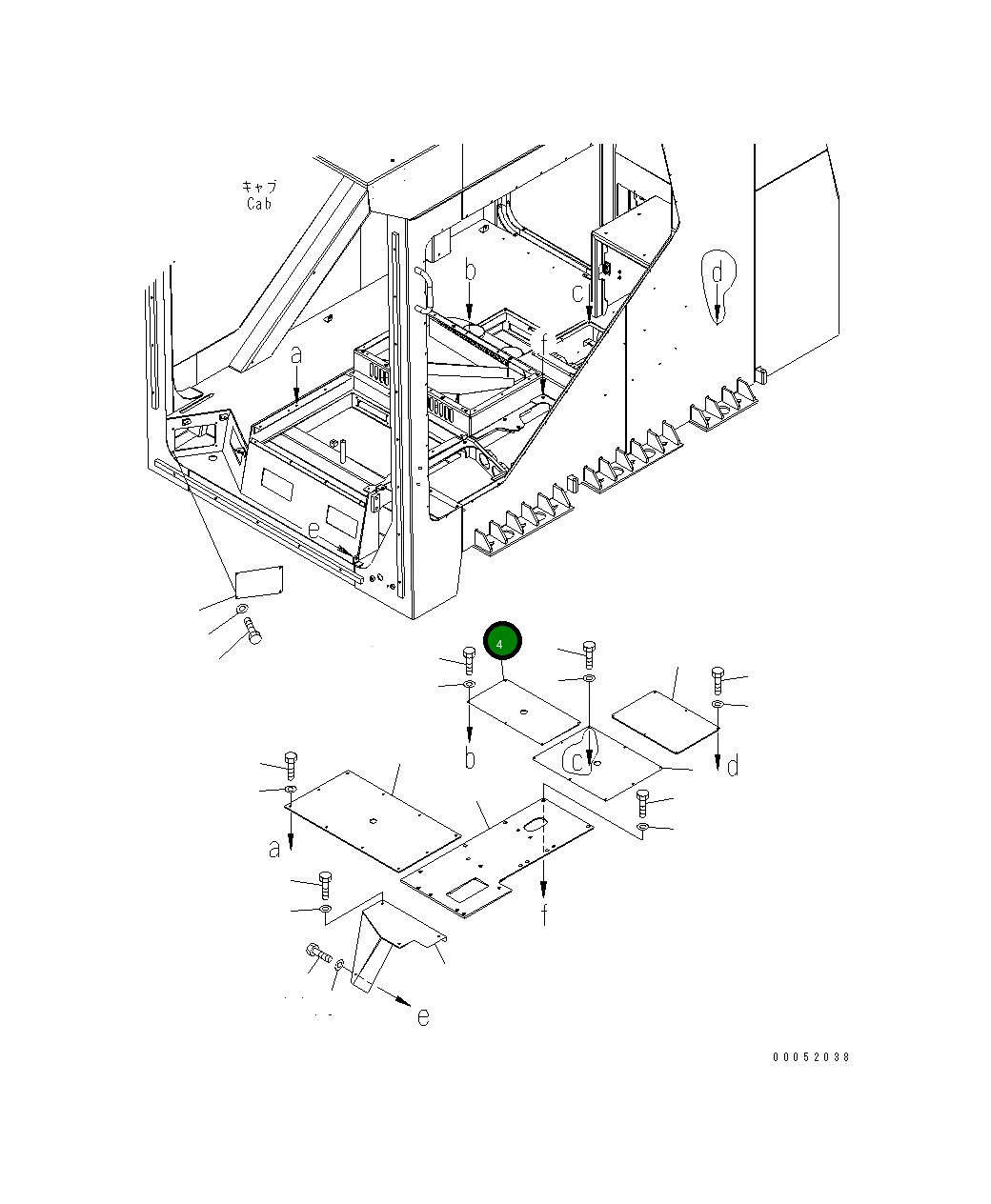 Крышка 21T-54-35241 Komatsu