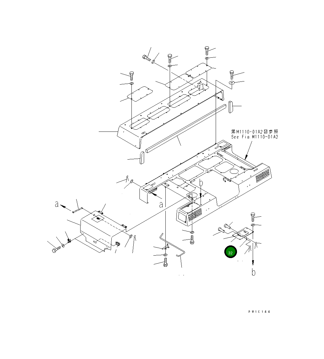 Крышка 21T-54-64950 Komatsu