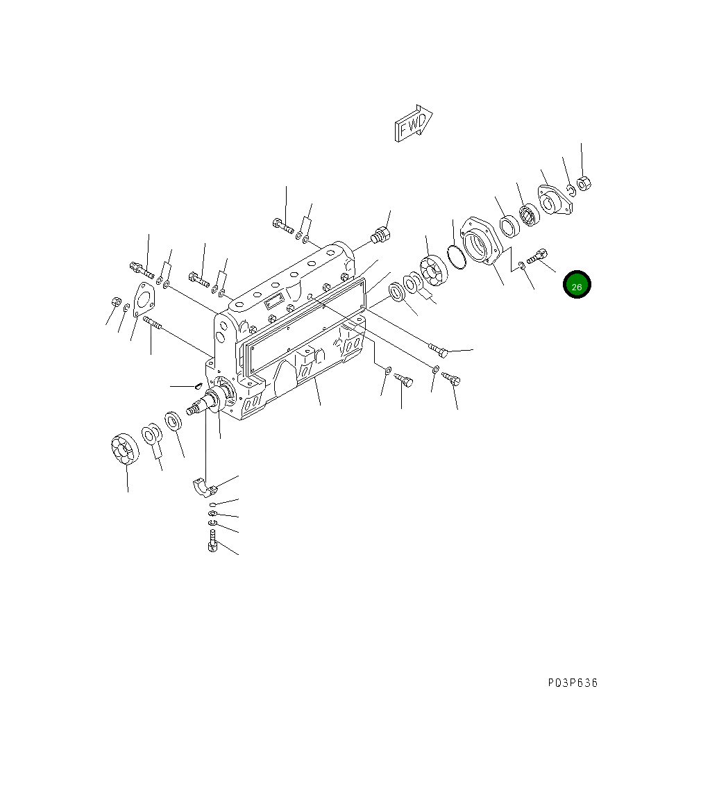 Болт DK010208-2040 Komatsu