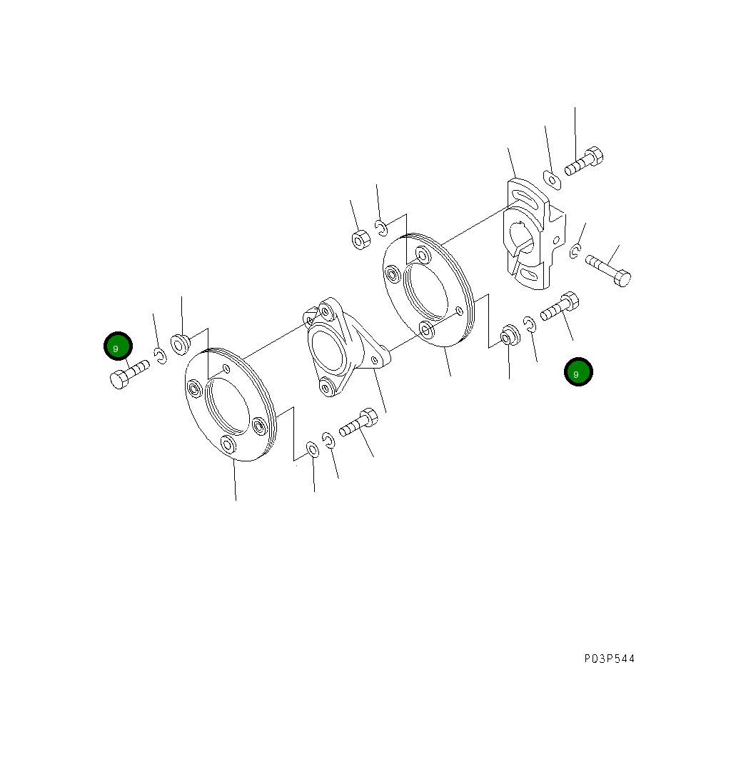 Болт DK156633-0900 Komatsu
