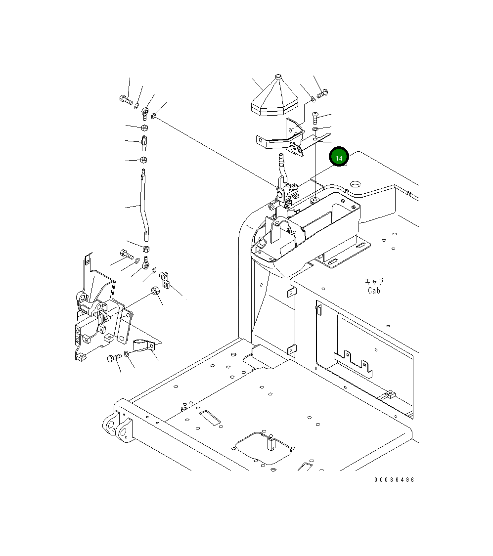 Крышка 22F-910-3370 Komatsu