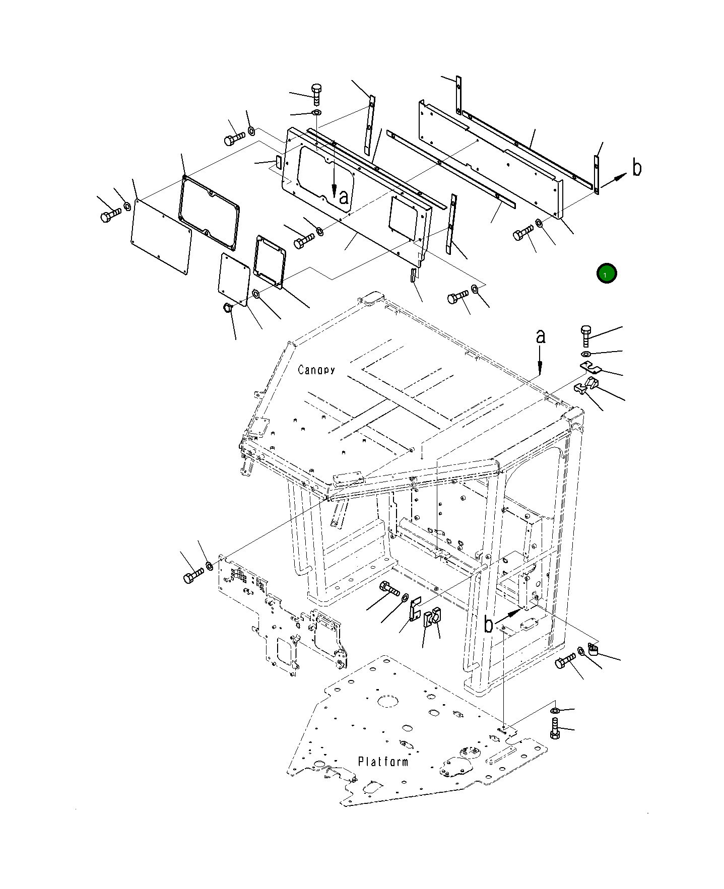 Крышка 23H-957-1911  Komatsu