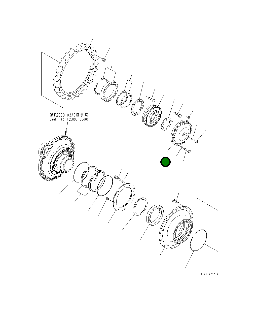 Крышка 198-27-45190 Komatsu
