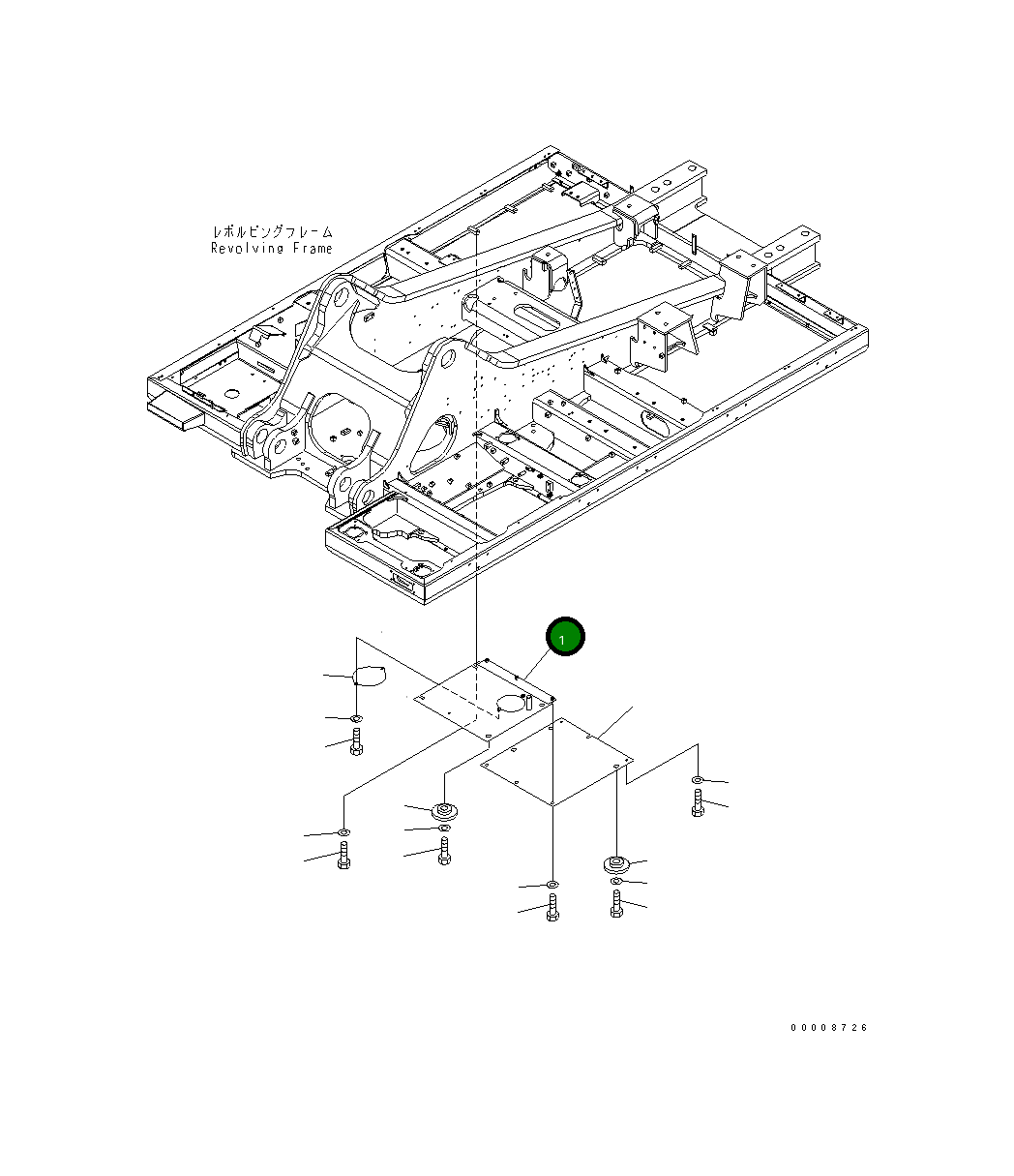 Крышка 21M-54-14741 Komatsu