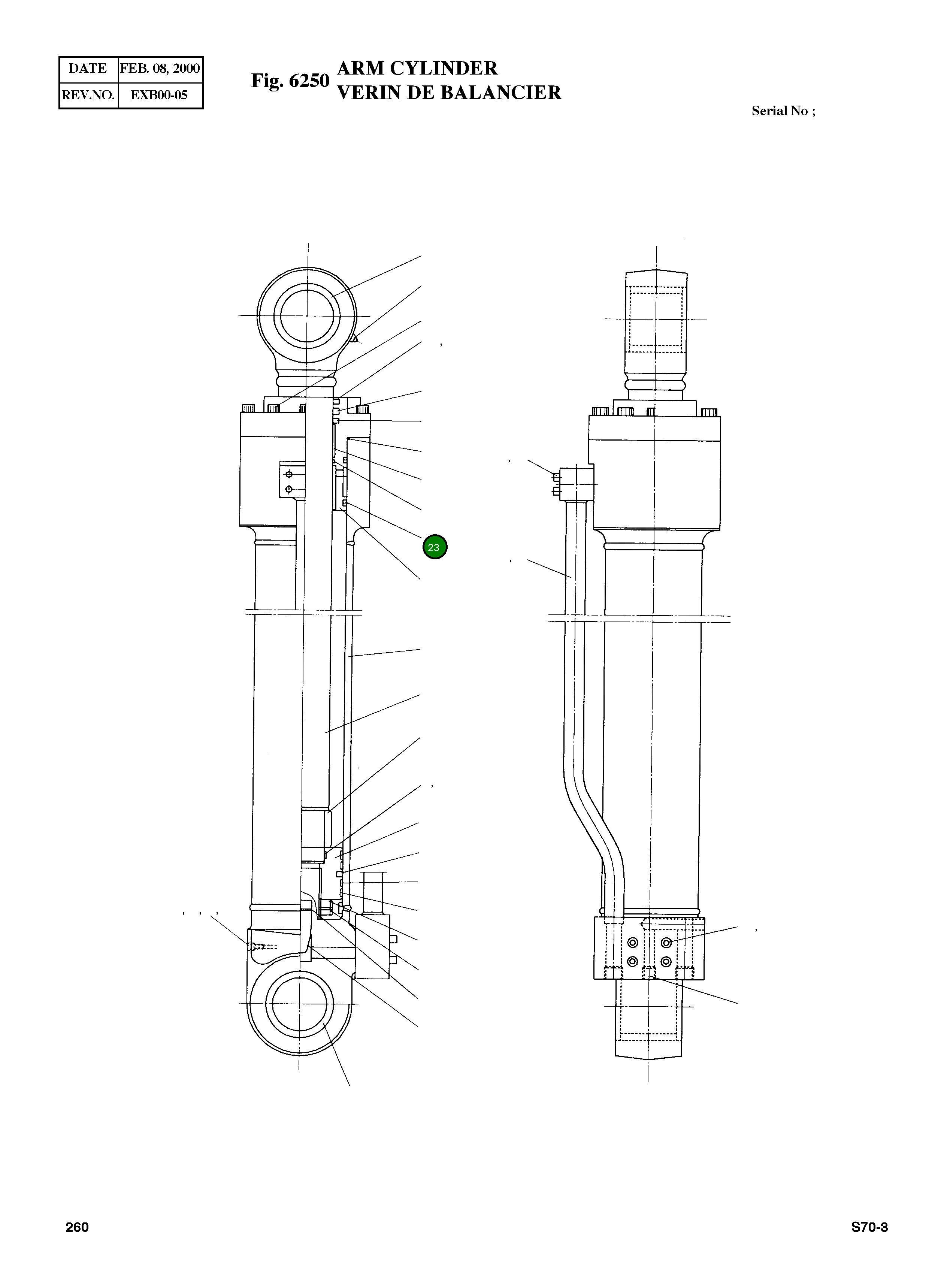 Кольцо уплотнительное (O-Ring) E6311501 Komatsu