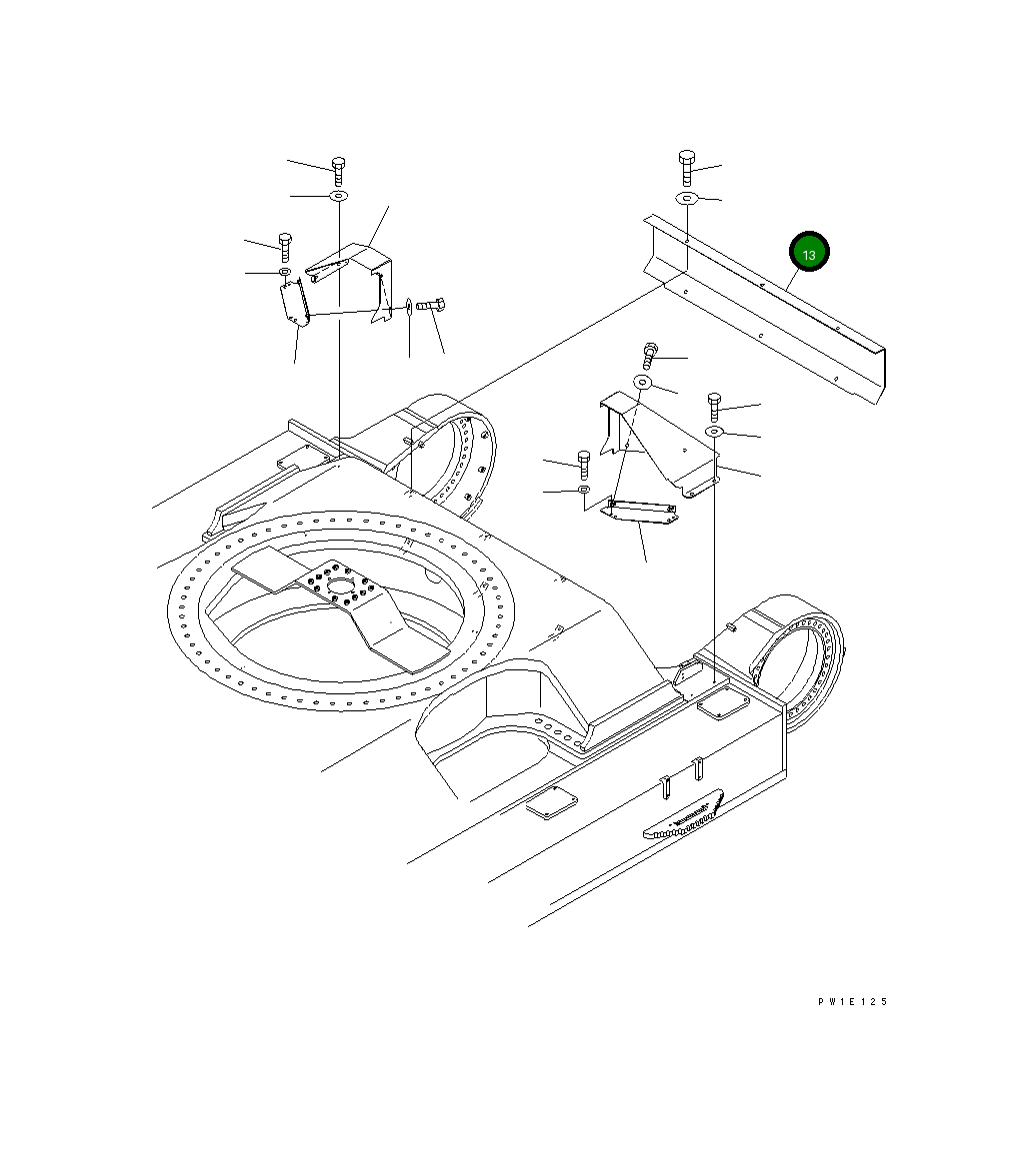 Крышка 21N-30-37390 Komatsu