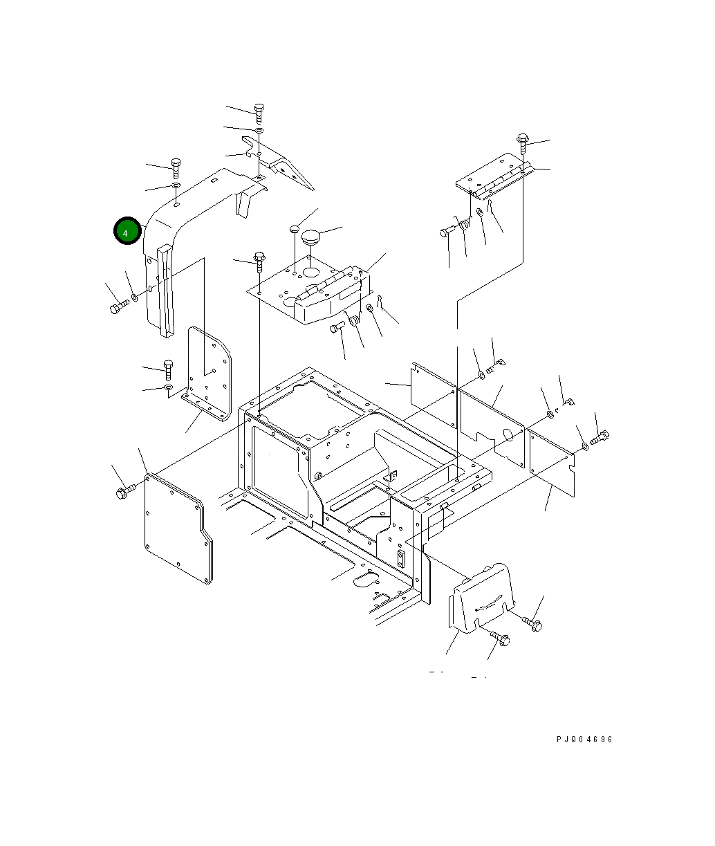 Крышка 175-54-36120 Komatsu