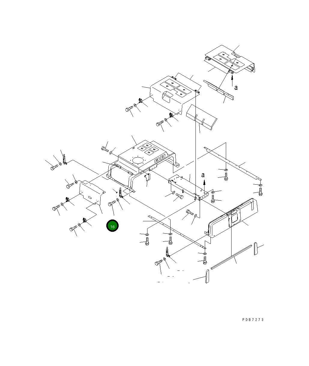 Крышка 209-54-73141  Komatsu