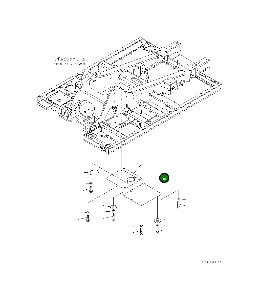 Крышка 21M-54-14731 Komatsu