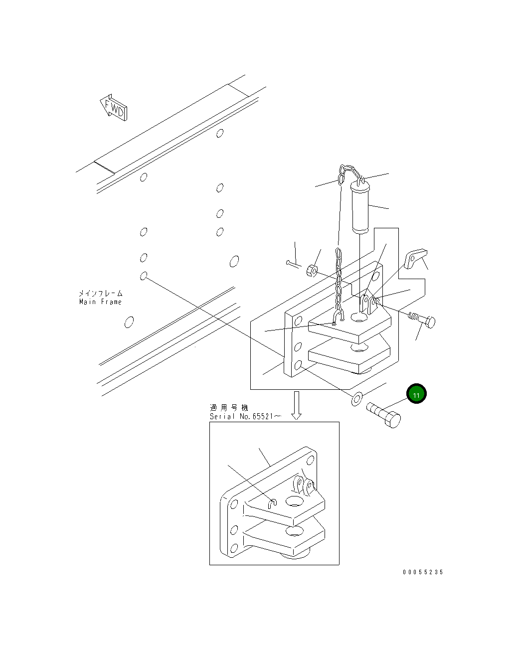 Болт 145-Z23-4130 Komatsu