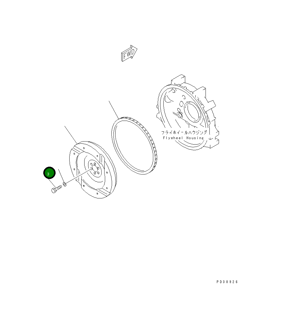 Болт 01050-31430  Komatsu