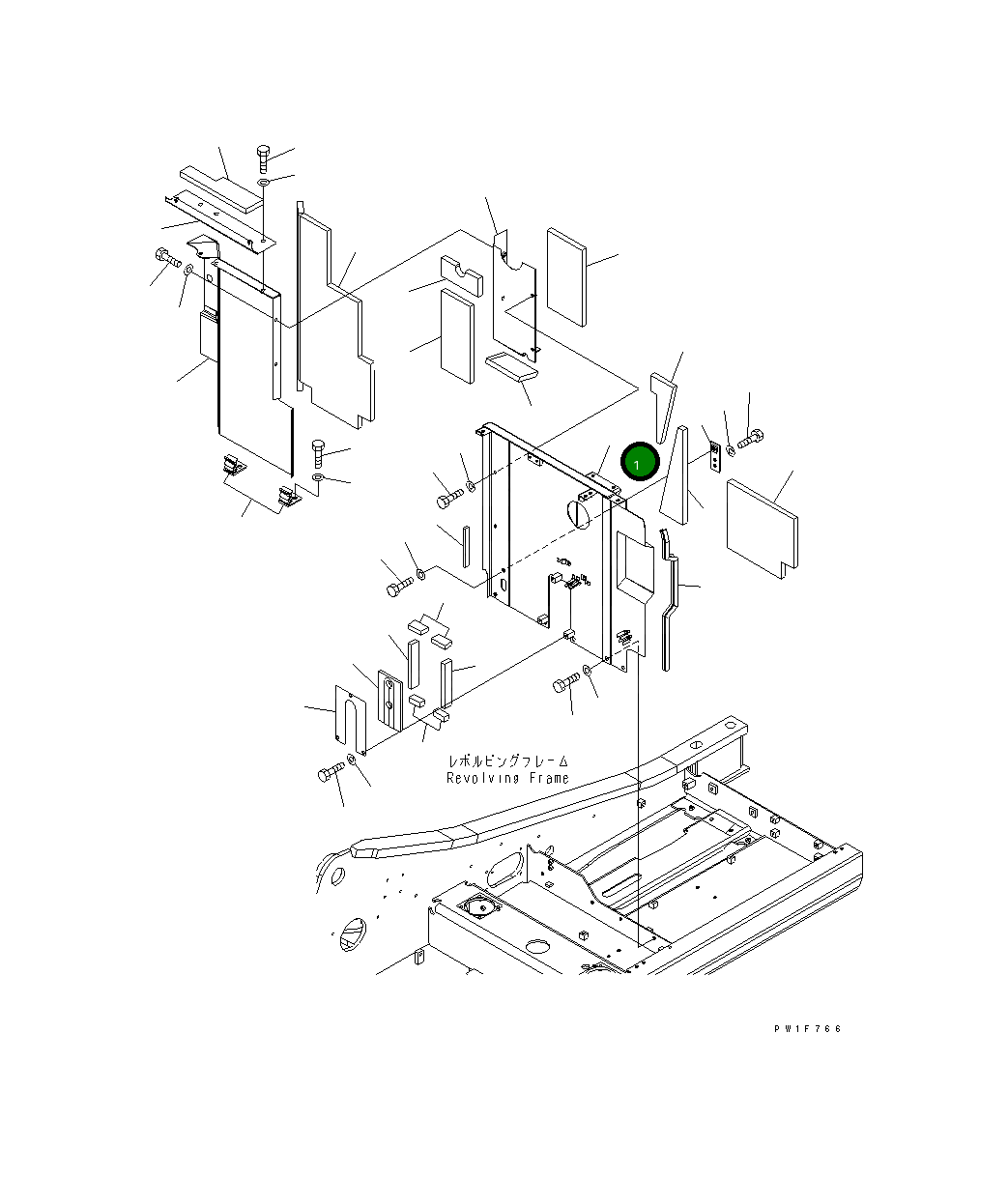 Крышка 21K-54-71790  Komatsu