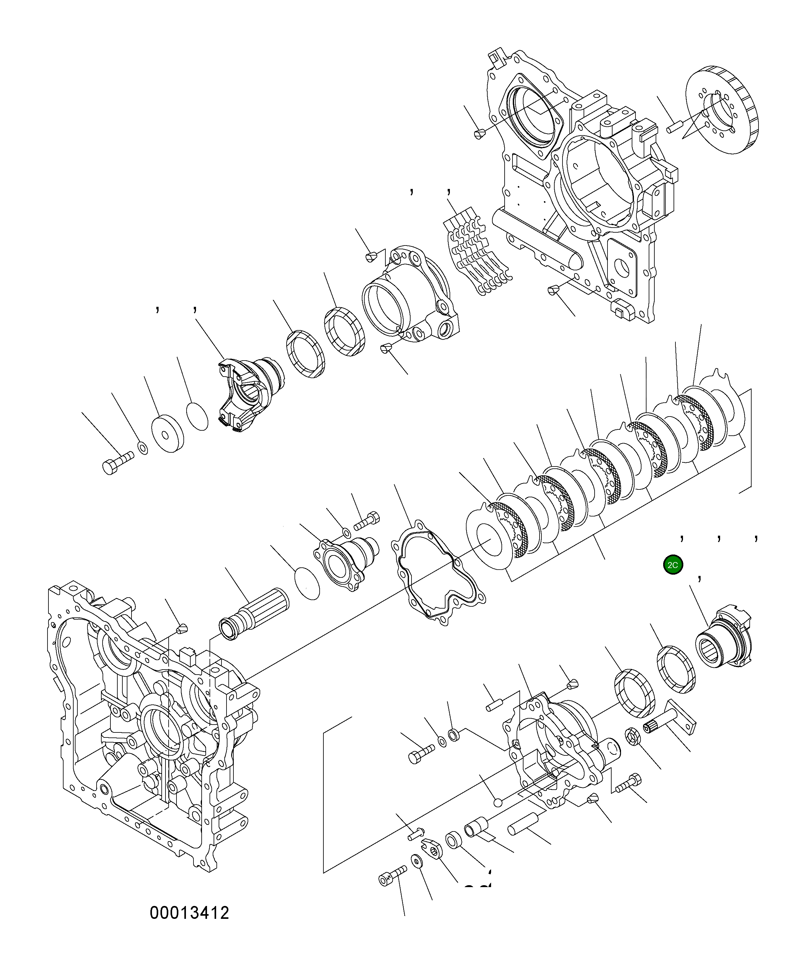 Крышка 419-15-13591  Komatsu