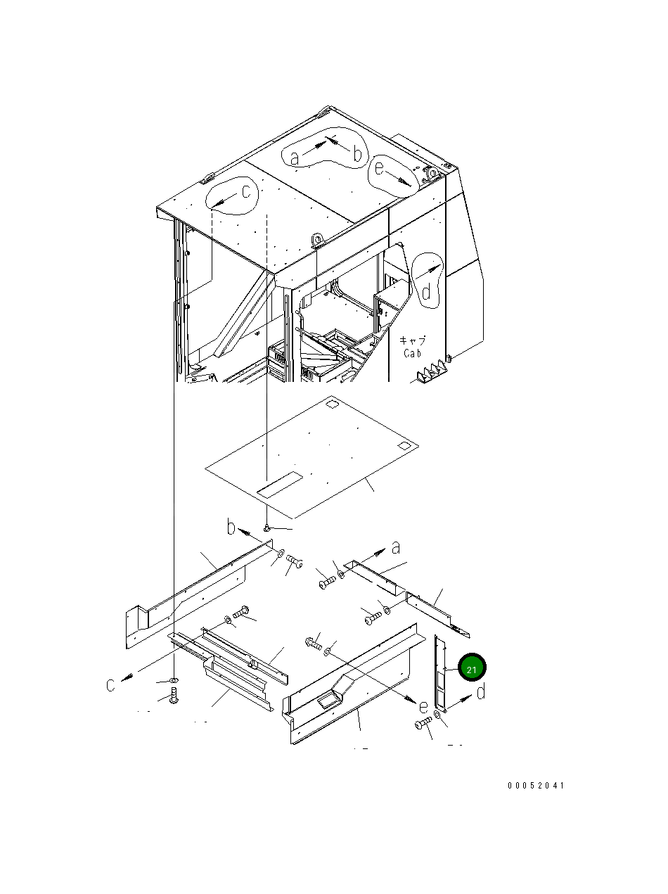 Крышка 21T-54-36531  Komatsu