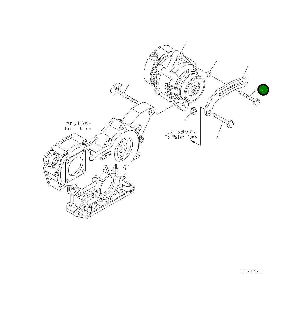 Болт 459-738 Komatsu