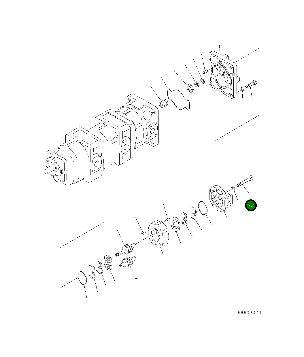 Болт 01252-61495 Komatsu